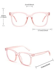 4 Pairs Unisex & Kids Square Frame Fashionable Glasses, Versatile - Multicolor - View 4