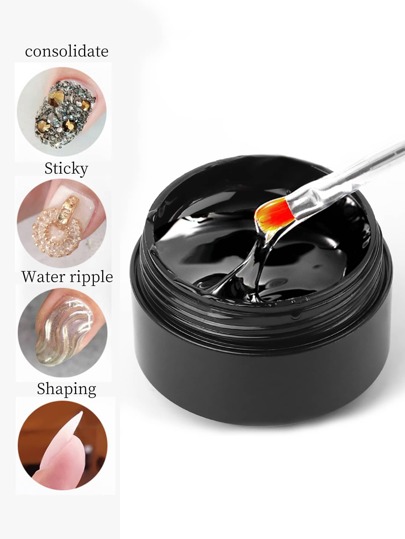 15ml Super Strong Nail Art Rhinestone Glue, Multi-Functional Sealing Layer, No-Wash Rhinestone Glue, Four-In-One Functional Glue, Suitable For Home Nail Salon DIY And Professional Manicure