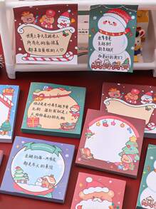 1入組聖誕雪人圖案便利貼 - 玫紅色 - 查看 1