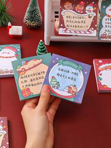 1入組聖誕雪人圖案便利貼 - 玫紅色 - 查看 3