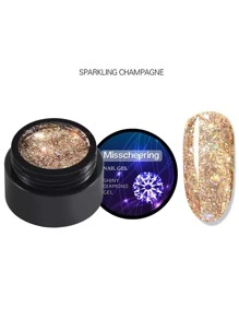 Y2K 美學美甲精美閃光鑽石白金凝膠、紫外線凝膠和鑽石指甲凝膠指甲油 - 彩色 - 查看 1