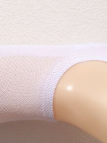 10 Paar schwarze und weiße Netz Frauen unsichtbare Socken, atmungsaktive dünne Sommerfüßlinge mit Anti-Rutsch-Noppen an der Ferse