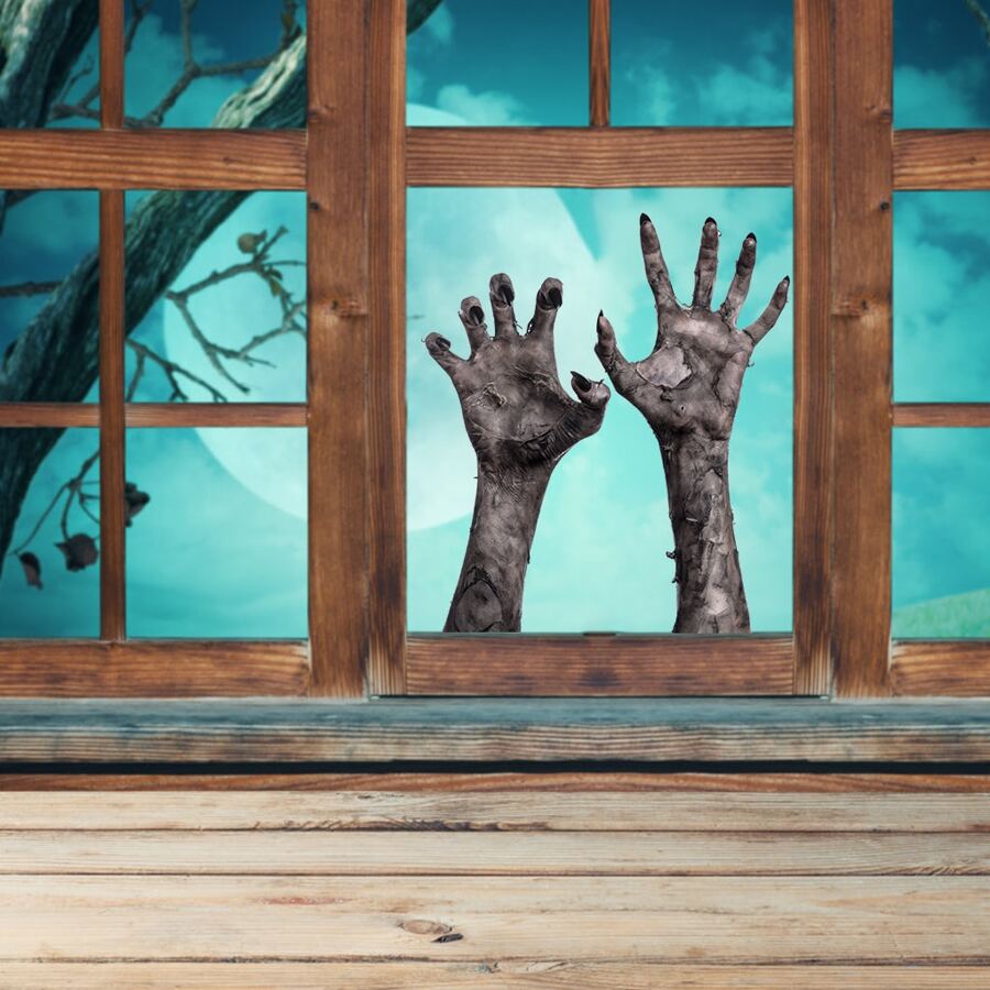1 Miếng Halloween Tay Mẫu Trang trí Giấy dán tường - Nhiều màu - Xem 1