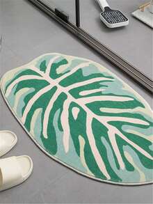 1入組樹葉設計地毯 - 綠色 - 查看 4