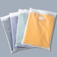 10pcs Frosted Bags Double-Sided Bags Clothing Underwear Socks Packaging School Supplies Room Decor Bedroom Decor Dorm Essentials For School Student Teacher Beach Bag Beach Essentials Beach Towel Organizer Beach Accessories Beach Stuff Holiday Bag Holiday Essentials For Summer For Vacation - White - View 1