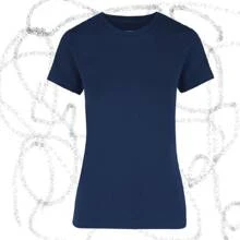 SHORT SLEEVE T-SHIRT - ROUND NECK - LADY - LADY SILHOUETTE - Navy Blue - View 1