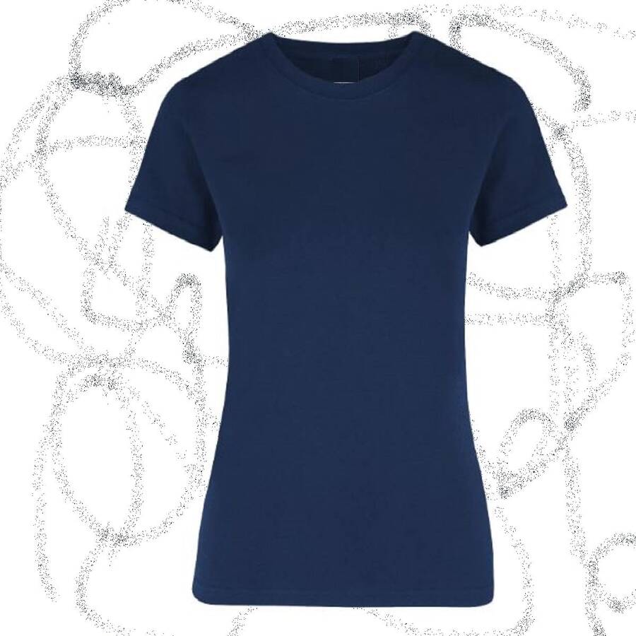 SHORT SLEEVE T-SHIRT - ROUND NECK - LADY - LADY SILHOUETTE - Navy Blue - View 1
