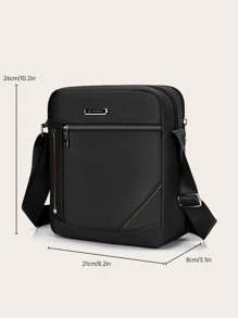 Đa chức năng màu đen cho nam Sức chứa lớn Đơn giản Công việc thông thường Túi đeo chéo Túi đeo vai Túi đeo chéo Túi thông thường dành cho học sinh trung học Sinh viên đại học Sinh viên năm nhất - màu đen - Xem 4