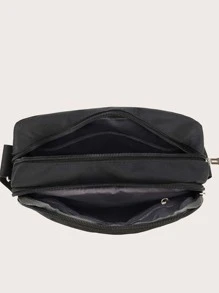 Đa chức năng màu đen cho nam Sức chứa lớn Đơn giản Công việc thông thường Túi đeo chéo Túi đeo vai Túi đeo chéo Túi thông thường dành cho học sinh trung học Sinh viên đại học Sinh viên năm nhất - màu đen - Xem 3