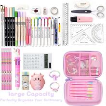 1入組大容量乙烯-乙酸乙烯共聚物防水筆袋 - 粉色 - 查看 2