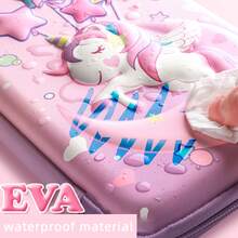 1入組大容量乙烯-乙酸乙烯共聚物防水筆袋 - 粉色 - 查看 8