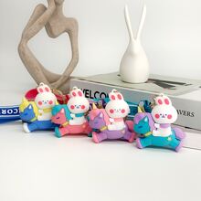 Creative Cartoon Rabbit & Horse Shaped Versatile Bag Charm - Purple - View 3