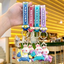 Creative Cartoon Rabbit & Horse Shaped Versatile Bag Charm - Purple - View 4