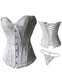 1 áo nịt eo màu trắng + 12 chiếc đai nịt eo đàn hồi thể thao, phụ kiện tập thể dục định hình cơ thể đai nịt bụng, đai nịt lưng bụng - trắng - Xem 4