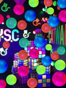 100 quả bóng bay phát sáng trong bóng tối nhiều màu sắc dùng để trang trí tiệc neon và phát sáng cho tiệc, Giáng sinh - Nhiều màu - Xem 8