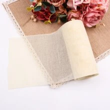 1pc Natural-looking Burlap Ribbon Roll For DIY Gifts Wrapping Bouquets Decorating,Wedding Party Decor - Beige - View 1
