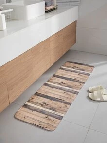 1 Miếng Bằng gỗ In Thảm nhà tắm - Màu Khaki - Xem 5