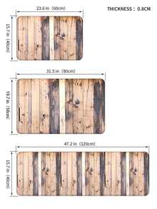 1 Miếng Bằng gỗ In Thảm nhà tắm - Màu Khaki - Xem 7