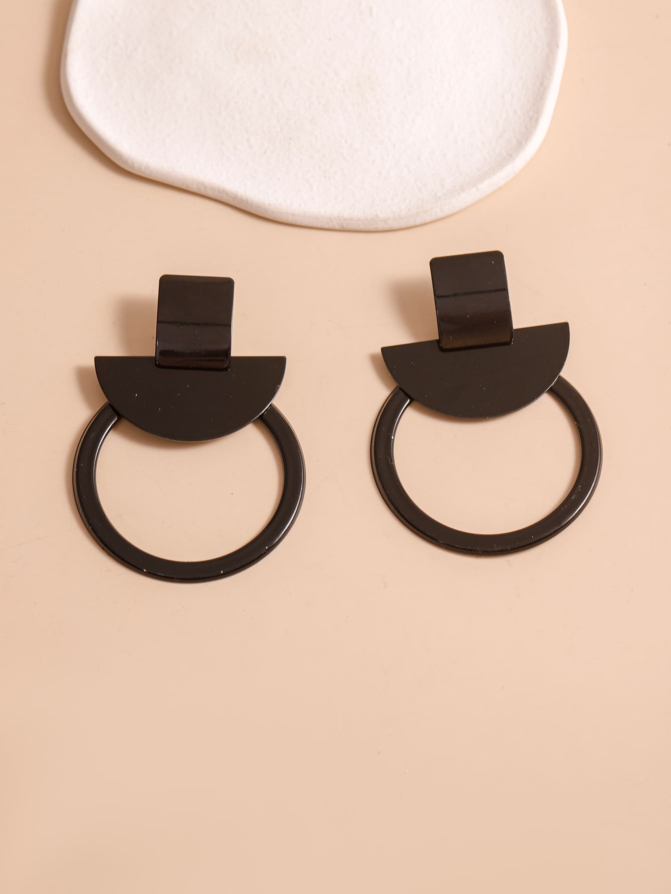 1對極簡幾何耳環