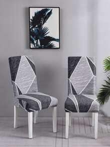 1pc Geometric Pattern Chair Cover
