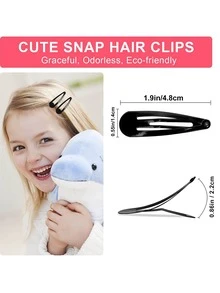 30pcs Toddler Girls Solid Hair Clip - Multicolor - View 6