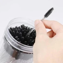 100 件装便携式一次性睫毛刷套装，带水晶手柄的睫毛延长工具，螺旋刷，彩色睫毛夹，眉刷和化妆工具 - 彩色 - 查看 4