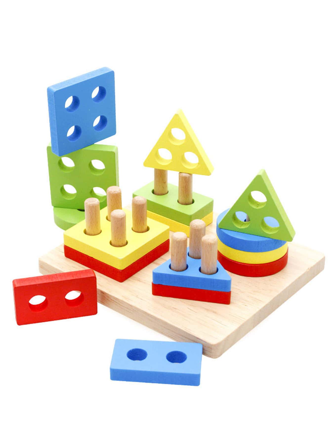 لغز هندسي خشبي للديكور الكريسماسي، لعبة تطابق للمع...