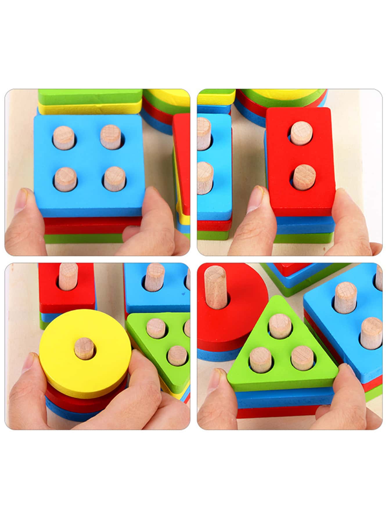 لغز هندسي خشبي للديكور الكريسماسي، لعبة تطابق للمع...