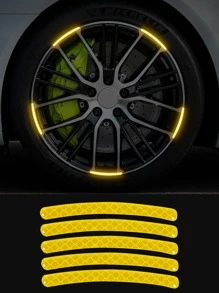 Bánh xe Phản chiếu Hình dán ( Keo dán , Vàng ) - Màu vàng - Xem 1