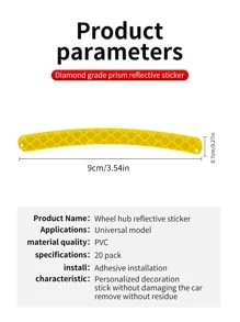 Đỏ  Bánh xe Phản chiếu Sọc - Đỏ - Xem 2