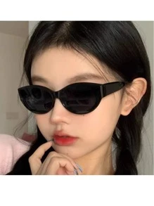 MEIRONG Vintage Personalized Stylish Fashion Glasses, Korean Style Decoration Glasses For Street Snap, Summer Shades Beach Accessories - Black - View 2