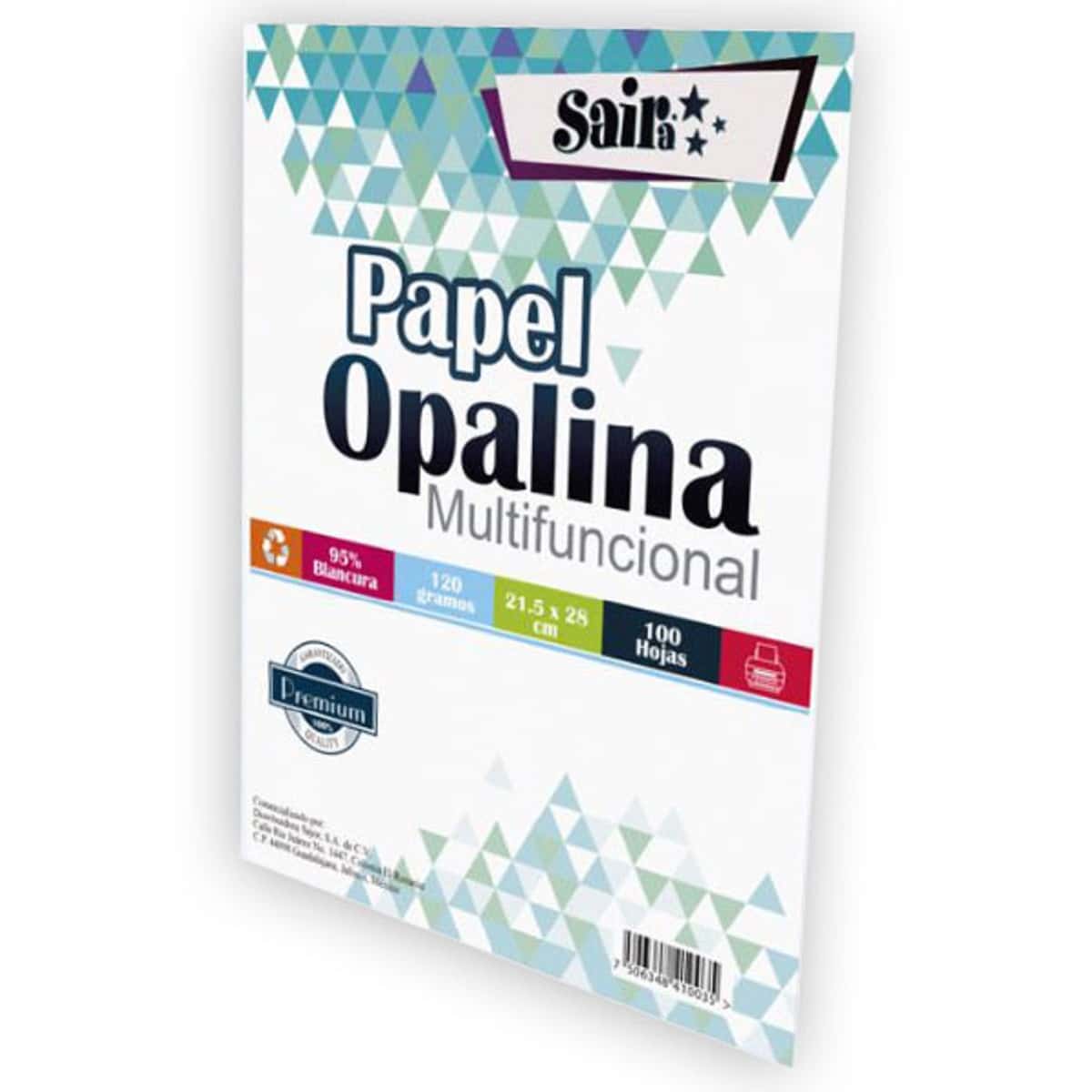 PAPEL OPALINA BLANCA CARTA BLANCURA 95% 120 GR - Blanco - Ver 1