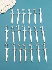 20 cái Màu Bạc Cổ Hợp kim Công cụ Cờ-lê cây búa Cái vặn vít Ruy băng Cái thước DIY Mặt dây chuyền Đối với Vòng tay Đồ trang sức - Bạc - Xem 1