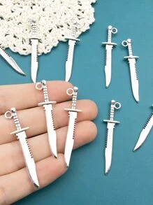 20 cái Màu Bạc Cổ Hợp kim Công cụ Cờ-lê cây búa Cái vặn vít Ruy băng Cái thước DIY Mặt dây chuyền Đối với Vòng tay Đồ trang sức - Bạc - Xem 5