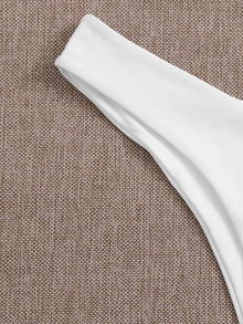 素色帶鋼圈比基尼泳裝