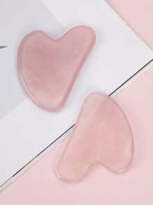 1 pieza lindo mini ojo cuarzo rosa piedra guasha Cuarzo Rosa Gua Sha Herramienta Asiática Belleza Secreto Facial Herramienta Alivia las Tensiones y Reduce la Hinchazón Belleza Cuidado de la Piel