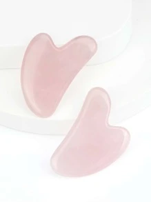 1 pieza lindo mini ojo cuarzo rosa piedra guasha Cuarzo Rosa Gua Sha Herramienta Asiática Belleza Secreto Facial Herramienta Alivia las Tensiones y Reduce la Hinchazón Belleza Cuidado de la Piel