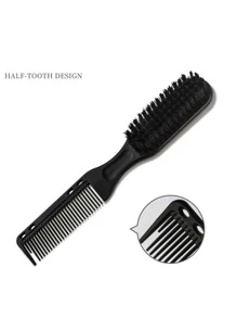 1 pieza doble cabeza negro doble faz Peine Utensilios de belleza - Negro - Ver 4
