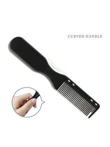 1 pieza doble cabeza negro doble faz Peine Utensilios de belleza - Negro - Ver 5