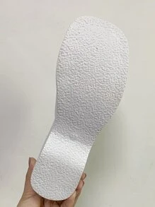Dép Gót Nêm Thời Trang Mùa Hè Cho Nữ, 2023 Phong Cách Mới Peep Toe Đáy Dày Xăng Đan Có Đế Chống Trượt - trắng - Xem 7
