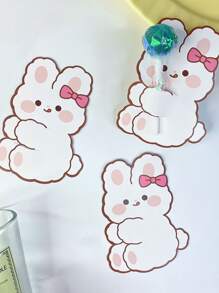 10pcs Bunny-shaped Lollipop Decoration Card - Multicolor - View 2