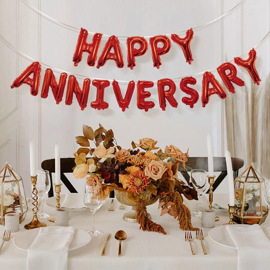 16入組黑色週年慶派對紅色的氣球套裝 - 紅色 - 查看 1