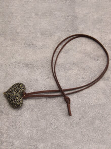 1pc Hollow Out Flower & Leaf & Heart Shape Pendant Necklace For Women, Vintage Long Chain Valentines,Mom,Mother,Mother's Day,Gift