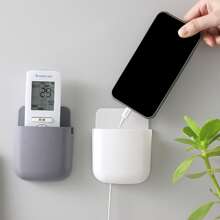 1 Miếng Hộp lưu trữ điều khiển từ xa , Đục lỗ-free Sạc điện thoại Giá đỡ , Gắn trên tường Lưu trữ , Giá đỡ điện thoại Giá đỡ điện thoại Với Keo dán Cho văn phòng Quân nhu Nhà  Hộp đựng Đồ tắm rửa
 , Văn phòng phẩm - Nhiều màu - Xem 1