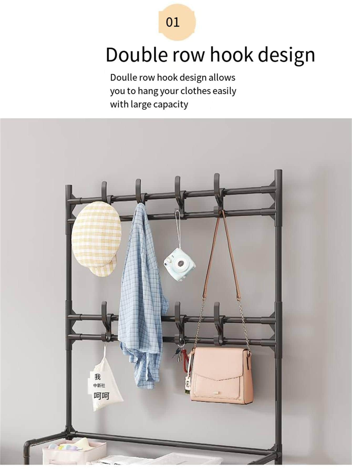 1 pieza Estante de almacenamiento de zapatos hierro zapato