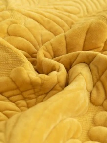 1 件毛绒刺绣地垫，客厅/卧室，防尘防刮，装饰地毯，简约时尚风格，适合所有季节 - 黃色 - 查看 5