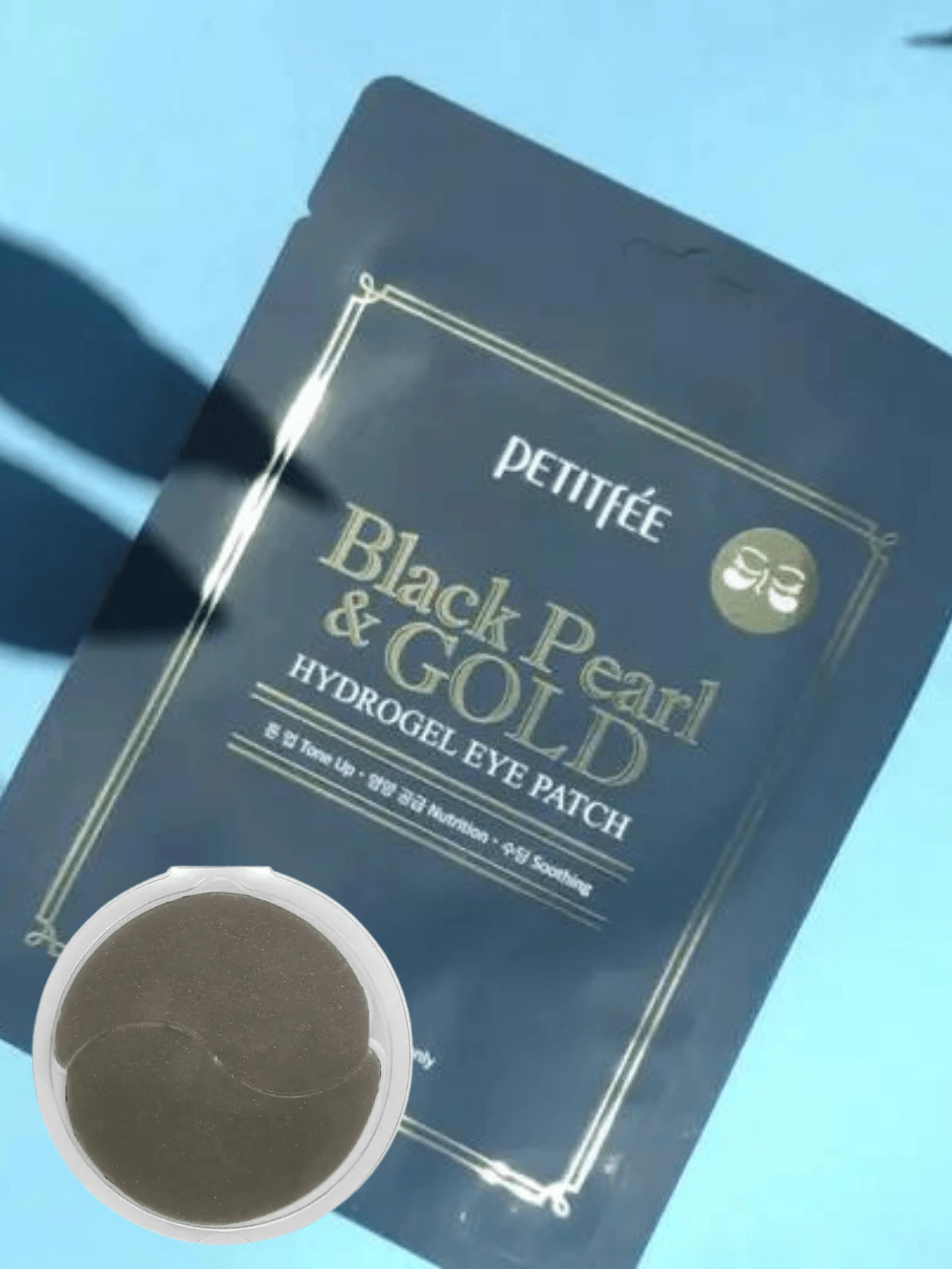 PETITFEE 24k Gold Collagen and Black Pearl Hydrogel Eye Patch Black