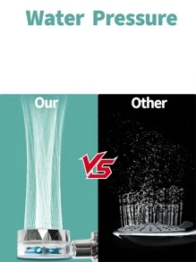 New Upgrade High-Pressure Shower Heads, Handheld Turbo Fan Shower, Hydro Jet Shower Head Kit With 3 Filters And Pause Switch, Water Softener Shower Head Hydro Shower Jet Head Turbocharged Shower Head, The Shower Head Is Thickened To Make It Durable Bathroom Bathroom Accessories Bathroom Tools - Blue - View 9