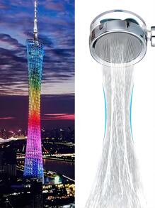 New Upgrade High-Pressure Shower Heads, Handheld Turbo Fan Shower, Hydro Jet Shower Head Kit With 3 Filters And Pause Switch, Water Softener Shower Head Hydro Shower Jet Head Turbocharged Shower Head, The Shower Head Is Thickened To Make It Durable Bathroom Bathroom Accessories Bathroom Tools - Blue - View 4