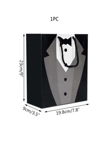 1 Miếng Đen Túi quà tặng Với Hoạt hình Ăn mặc trang trọng Thiết kế Cho đám cưới , Buổi tiệc Đồ trang trí - màu đen - Xem 3